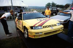 Todd Freeman / Jon Klapperick Honda CRX Si back in the paddock after the race