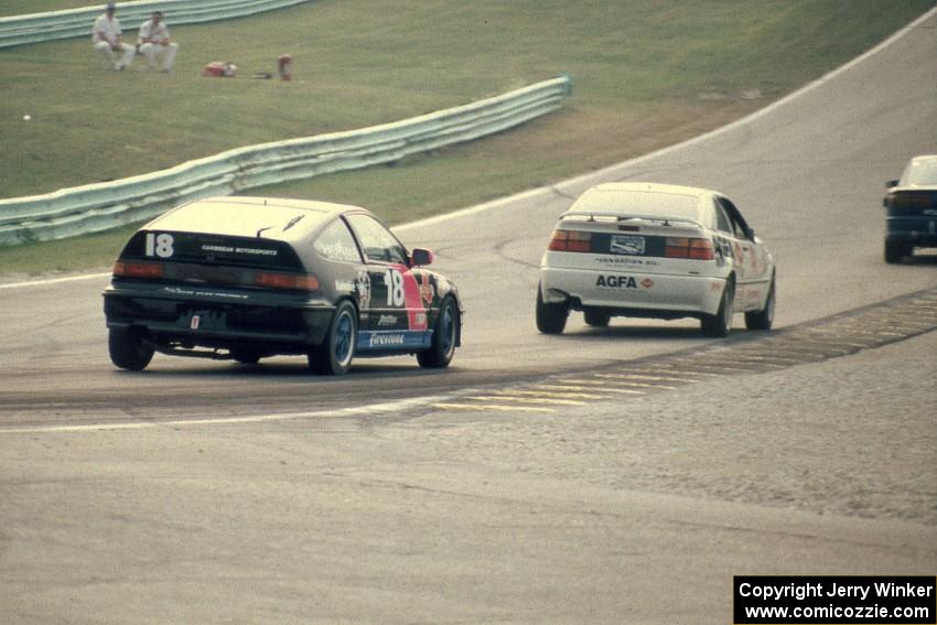 One of the ICY Saturns, Joe Nonnamaker / Bill Pate VW Corrado and Dan Hiner / Mark Scharnow Honda CRX Si