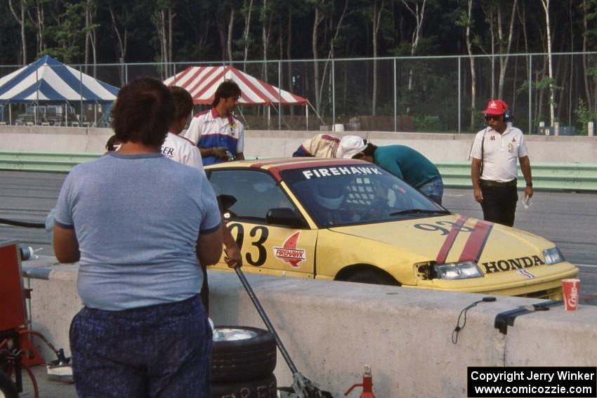 Todd Freeman / Jon Klapperick Honda CRX Si in the pits