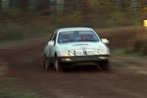 Colin McCleery / Tom Beltman Merkur XR4Ti at speed on the practice stage.