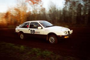 Colin McCleery / Tom Beltman Merkur XR4Ti at speed on the practice stage.