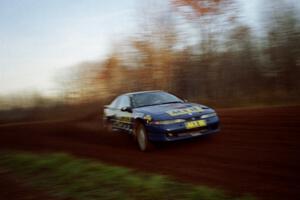Steve Gingras / Bill Westrick Eagle Talon at speed on the practice stage.