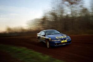 Steve Gingras / Bill Westrick Eagle Talon at speed on the practice stage.