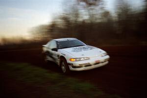 Bryan Pepp / Jerry Stang Eagle Talon at speed on the practice stage.