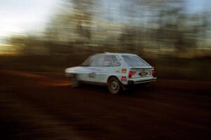 J.B. Niday / Lea Hoffa Ford Fiesta at speed on the practice stage.