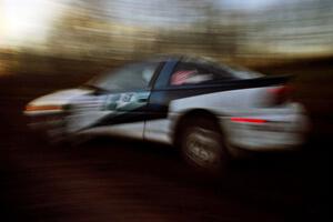 Bryan Pepp / Jerry Stang Eagle Talon at speed on the practice stage.