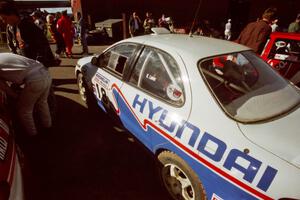 Noel Lawler / Charles Bradley Hyundai Elantra at parc expose outside Dee Stadium.