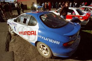 Paul Choiniere / Jeff Becker Hyundai Tiburon at parc expose outside Dee Stadium.