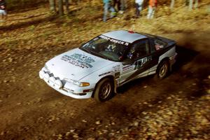 Bryan Pepp / Jerry Stang Eagle Talon near the flying finish of SS1, Beacon Hill.