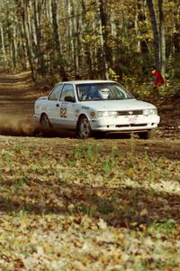 Roland McIvor / Brendan Bohan Nissan Sentra SE-R near the flying finish of SS1, Beacon Hill.