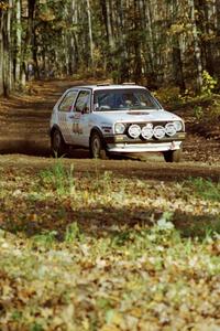 Doug Davenport / Al Kintigh VW GTI near the flying finish of SS1, Beacon Hill.