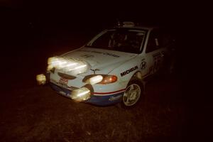 Noel Lawler / Charles Bradley Hyundai Elantra at a 90-left on SS3, Far Point I.