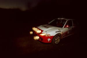 David Summerbell / Michael Fennell Mitsubishi Lancer Evo II at a 90-left on SS3, Far Point I.