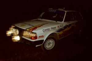 Bill Malik / Chris Griffin Volvo 240 at a 90-left on SS3, Far Point I.