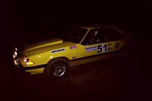 Don Rathgeber / Jimmy Brandt Ford Mustang at a 90-left on SS3, Far Point I.