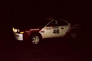 Miroslaw Babinski / Piotr Modrzejewski Toyota Celica All-Trac at a 90-left on SS3, Far Point I.