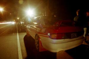 David Summerbell / Michael Fennell Mitsubishi Lancer Evo II during the second service in Kenton.