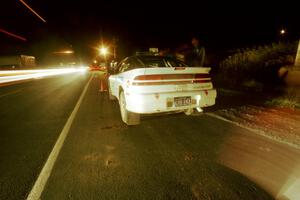 Chris Czyzio / Eric Carlson Mitsubishi Eclipse GSX during the second service in Kenton.