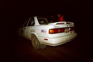 Roland McIvor / Brendan Bohan Nissan Sentra SE-R prepares to leave the start of SS5, Passmore Lake.