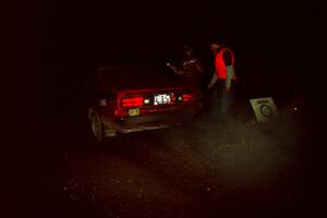 Scott Harvey, Jr. / David Watts Dodge Colt leaves the start of SS5, Passmore Lake.