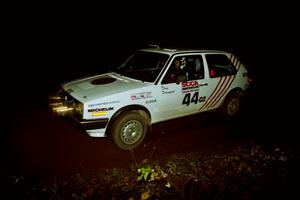 Doug Davenport / Al Kintigh VW GTI at speed on SS8, Bob Lake II.