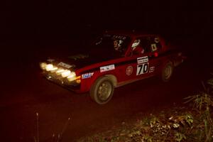 Scott Harvey, Jr. / David Watts Dodge Colt at speed on SS8, Bob Lake II.