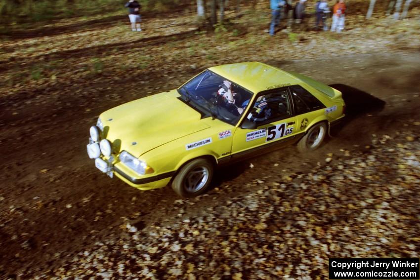 Don Rathgeber / Jimmy Brandt Ford Mustang near the flying finish of SS1, Beacon Hill.