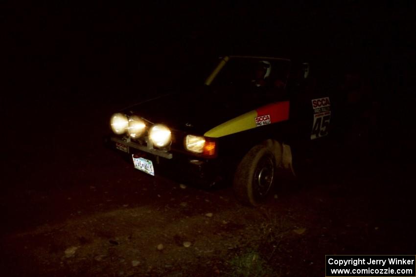 Jason Lajon / John Adleman VW GTI at a 90-left on SS3, Far Point I.