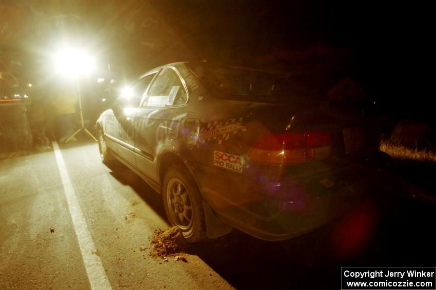 Jay Kowalik / Mike Dunn Honda Civic CVT during the second service in Kenton.