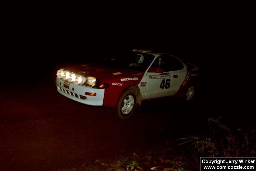 Miroslaw Babinski / Piotr Modrzejewski Toyota Celica All-Trac at speed on SS8, Bob Lake II.