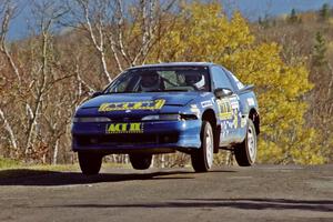 Steve Gingras / Bill Westrick Eagle Talon catches some air at the final yump on SS13, Brockway I.