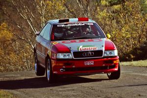 John Rek / Steve Rourke Audi S2 Quattro gets a little light on SS13, Brockway I.