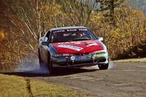 Darek Bosek / Kazimierz Pudelek Eagle Talon gets confused and brakes hard while at speed on SS13, Brockway I.