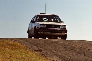 Art Burmeister / Mark Buskirk VW GTI at speed on SS13, Brockway I.