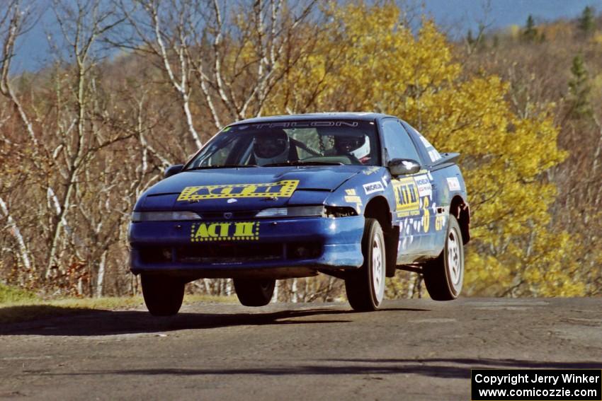 Steve Gingras / Bill Westrick Eagle Talon catches some air at the final yump on SS13, Brockway I.