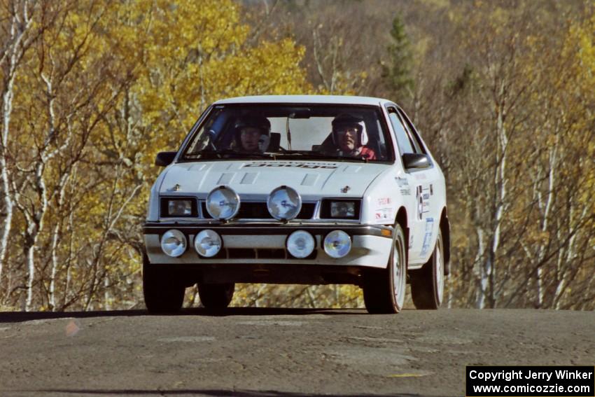 Henry Krolikowski / Cindy Krolikowski Dodge Shadow at speed on SS13, Brockway I.