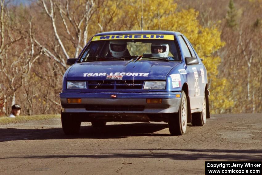 Kendall Russell / Dave White Dodge Shadow at speed on SS13, Brockway I.