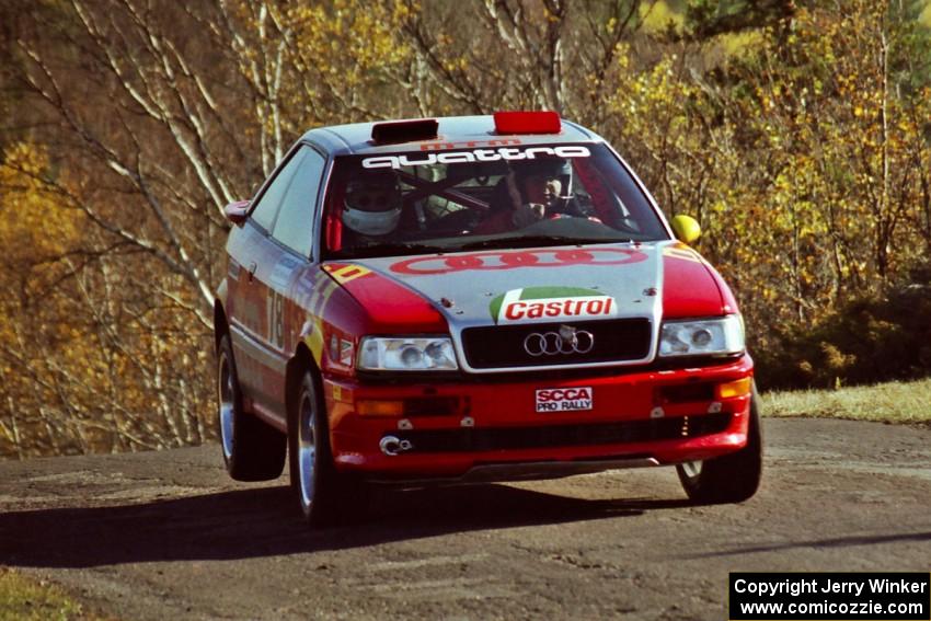 John Rek / Steve Rourke Audi S2 Quattro gets a little light on SS13, Brockway I.