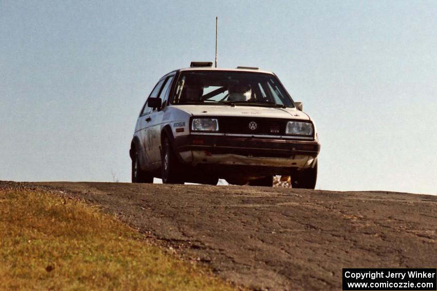 Art Burmeister / Mark Buskirk VW GTI at speed on SS13, Brockway I.