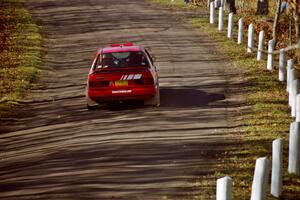 Mike Whitman / Paula Gibeault Ford Sierra Cosworth at speed on SS14, Brockway II.