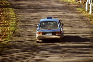 Mark Utecht / Brenda Corneliusen Dodge Omni GLH-Turbo at speed on SS14, Brockway II.