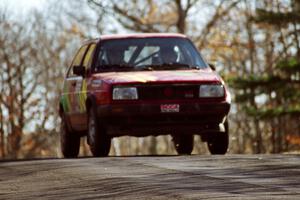 Richard Pilczuk / Brian Pilczuk VW GTI at speed on SS14, Brockway II.