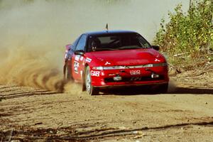 Arthur Odero-Jowi / Lynn Dillon Eagle Talon at speed near the finish of SS15, Gratiot Lake II.