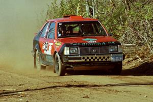 Jim Buchwitz / C.O. Rudstrom Mercury Lynx at speed near the finish of SS15, Gratiot Lake II.