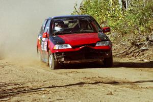 Pete Beaupre / Dave Cizmas Suzuki Swift limps to the finish of SS15, Gratiot Lake II.