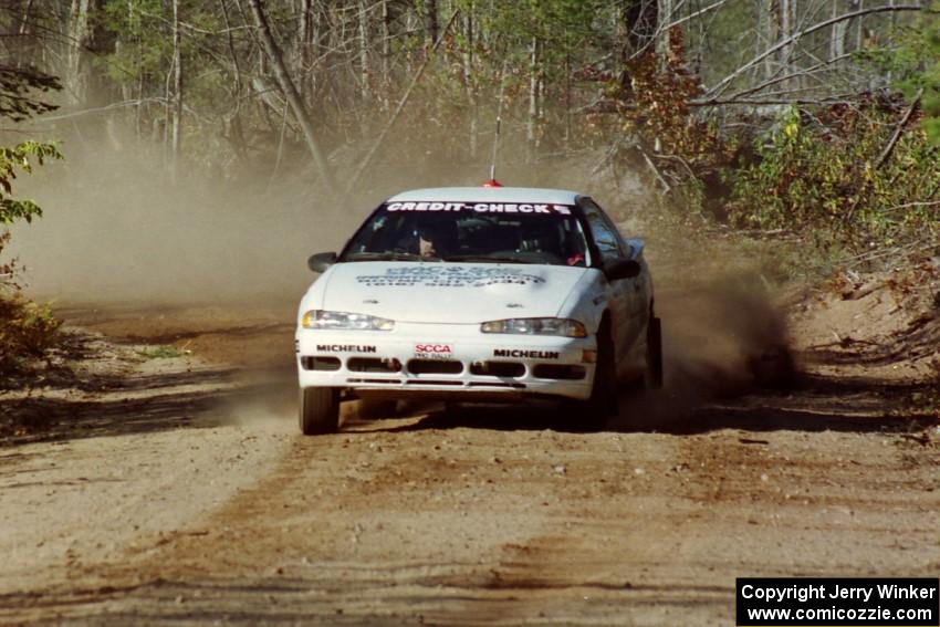 Bryan Pepp / Jerry Stang Eagle Talon at speed near the finish of SS15, Gratiot Lake II.