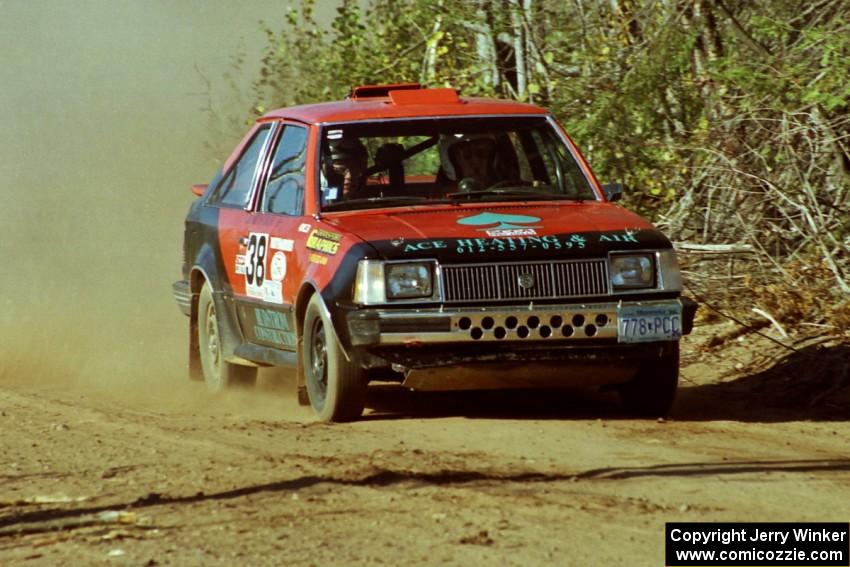 Jim Buchwitz / C.O. Rudstrom Mercury Lynx at speed near the finish of SS15, Gratiot Lake II.