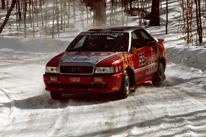 John Rek / Clark Bond Audi Quattro S2 at a right-hander on SS3.