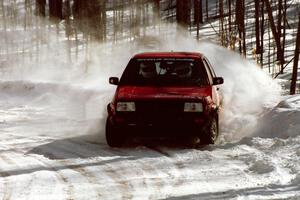 Brian Vinson / Richard Beels VW GTI drifts wide at a right-hander on SS3.