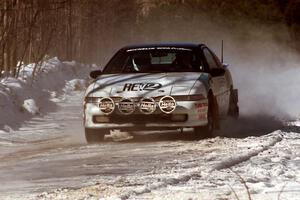 Rob Bohn / Todd Houtz Mitsubishi Eclipse at speed on the stage just prior to the lunch break.